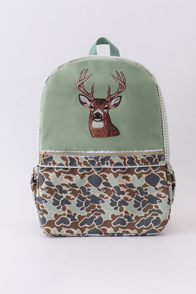Camouflage deer print backpack