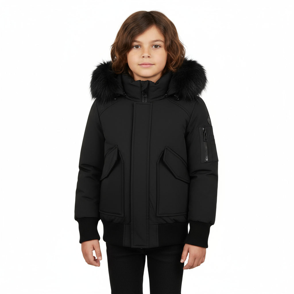 Pramie Boys Black Jacket | Sleek, Warm & Everyday Versatile 4-18Y