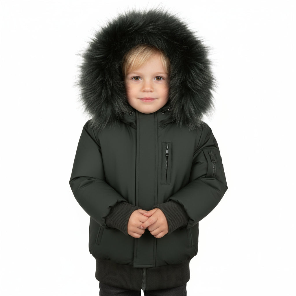 Pramie Green Boys Jacket | Warm, Stylish & Durable Winter Outerwear 2-16