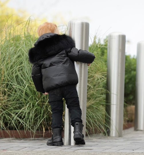 Pramie Black Jacket Blue Trim