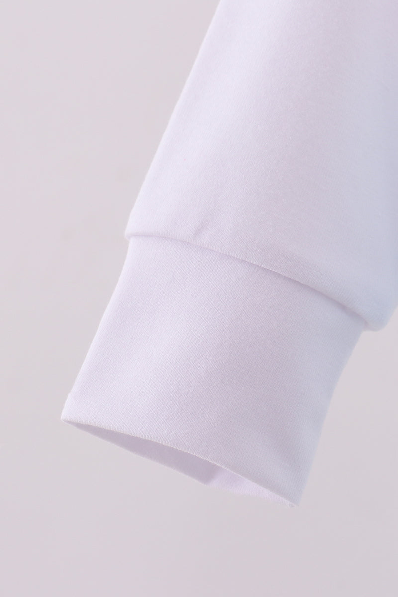 Blue heart french knot romper