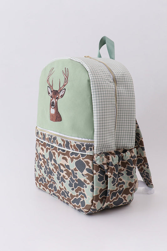 Camouflage deer print backpack
