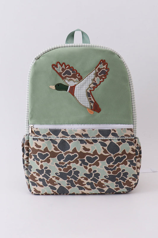 Camouflage duck print backpack