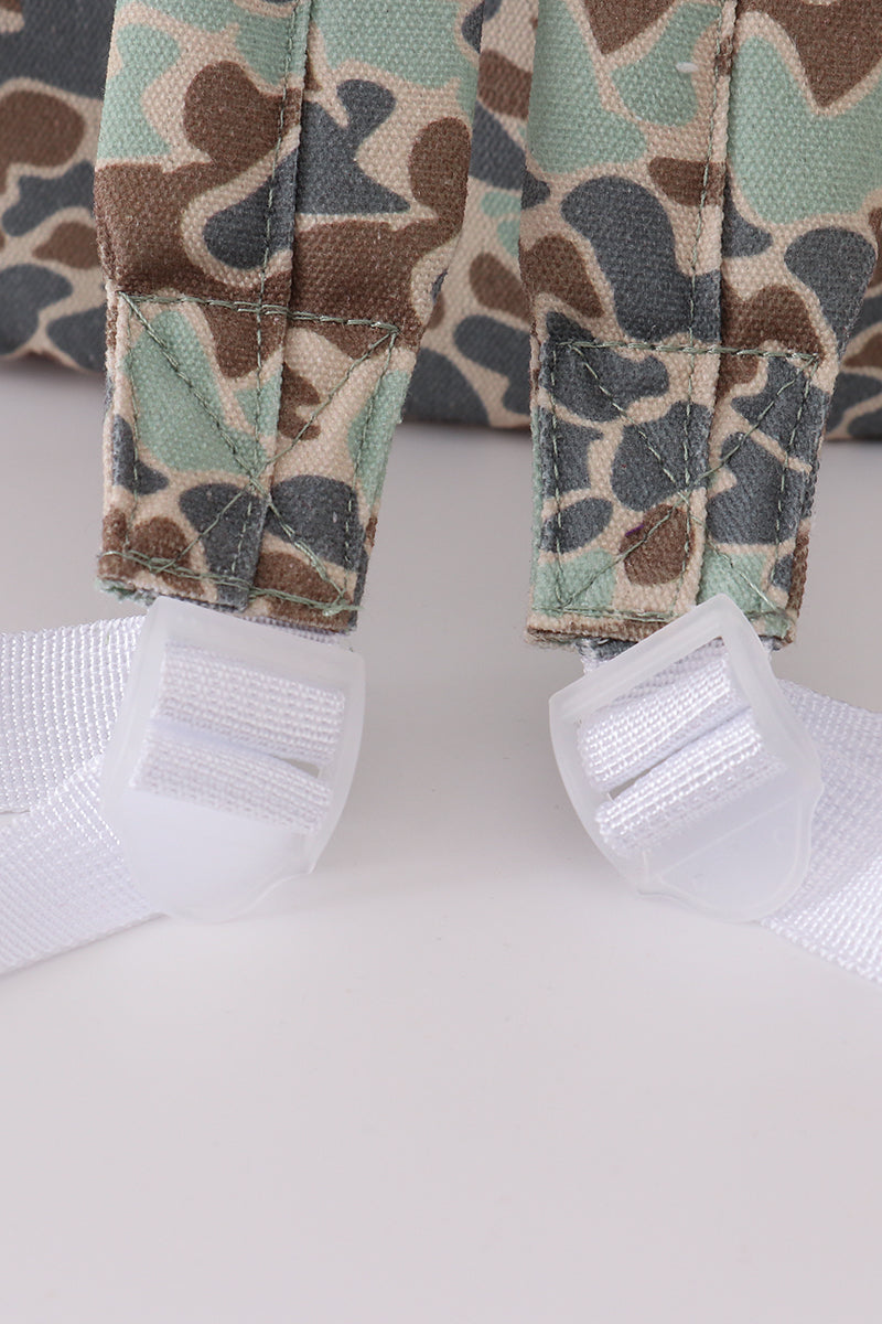 Camouflage duck applique backpack