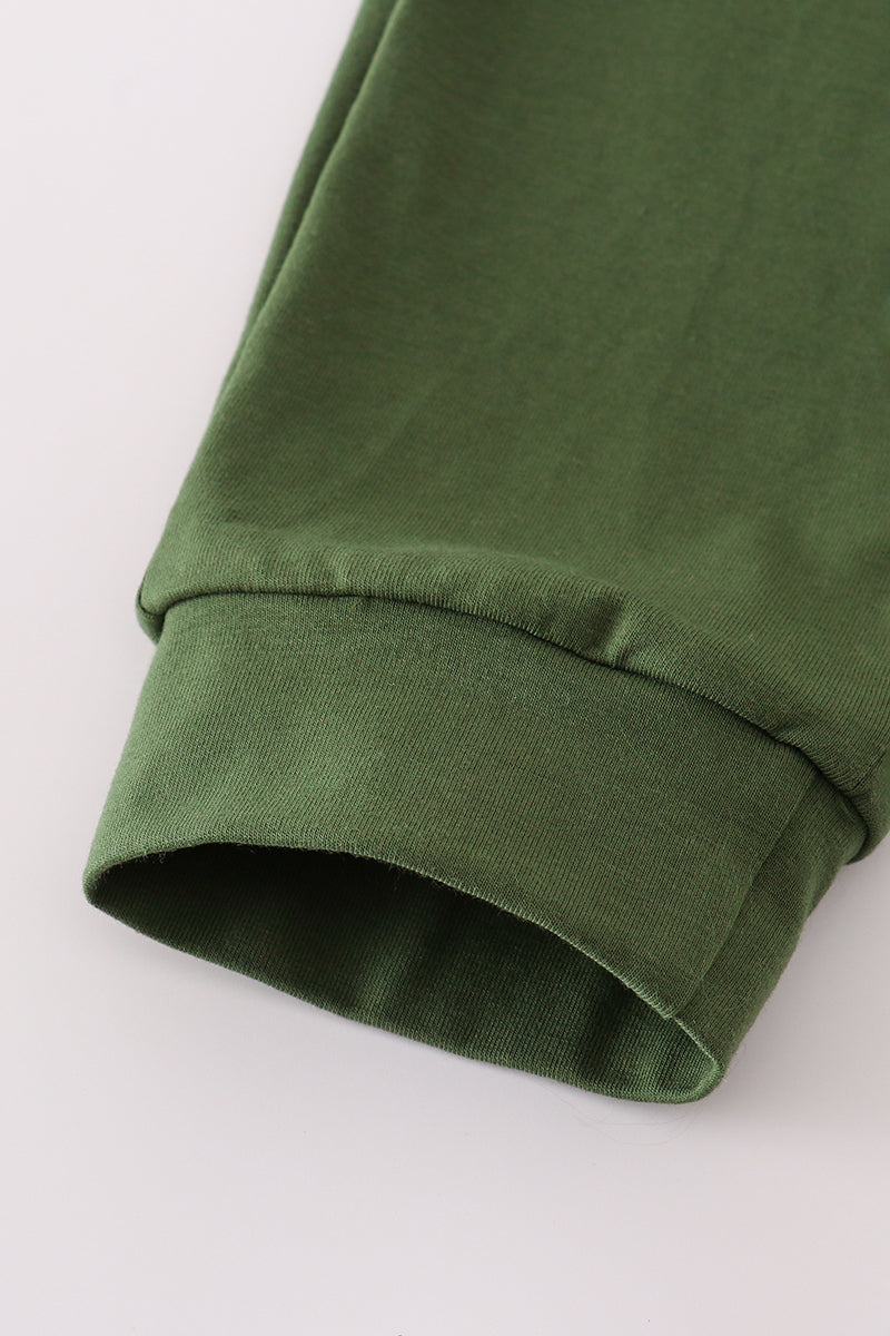 Camouflage print ruffle pants set