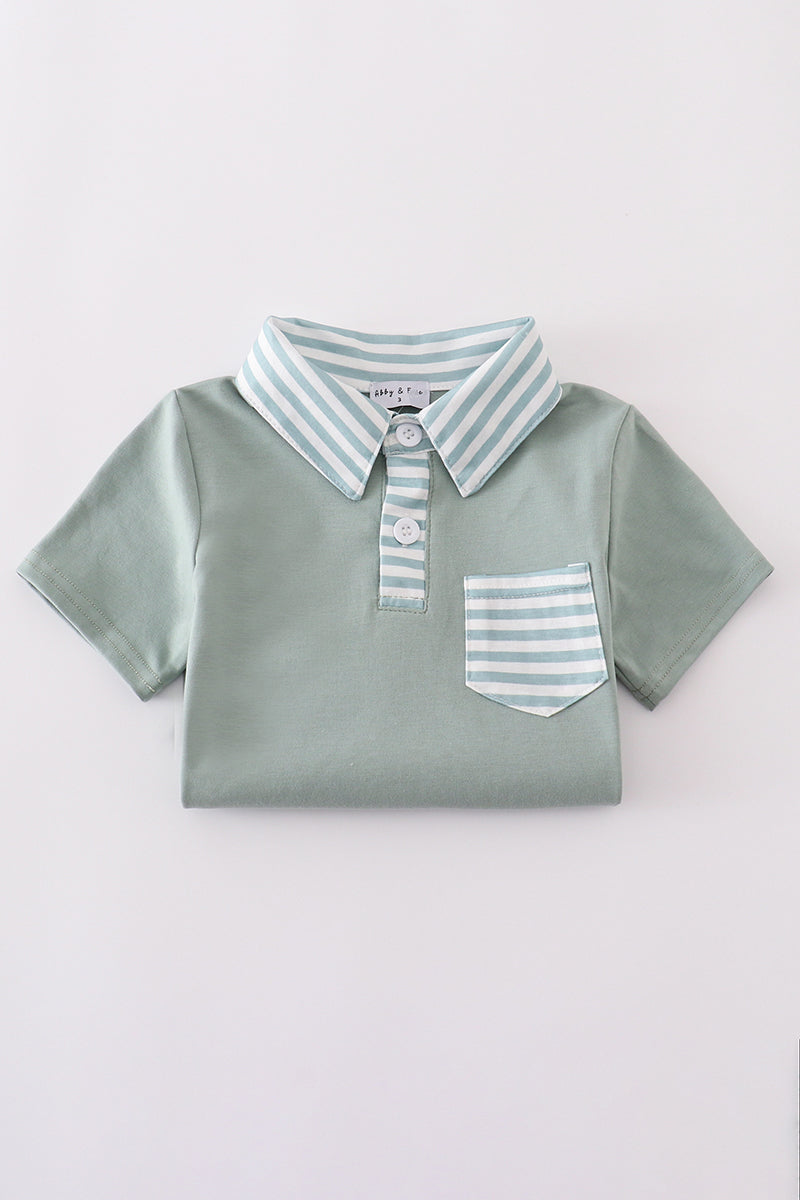 Sage stripe button down shirt