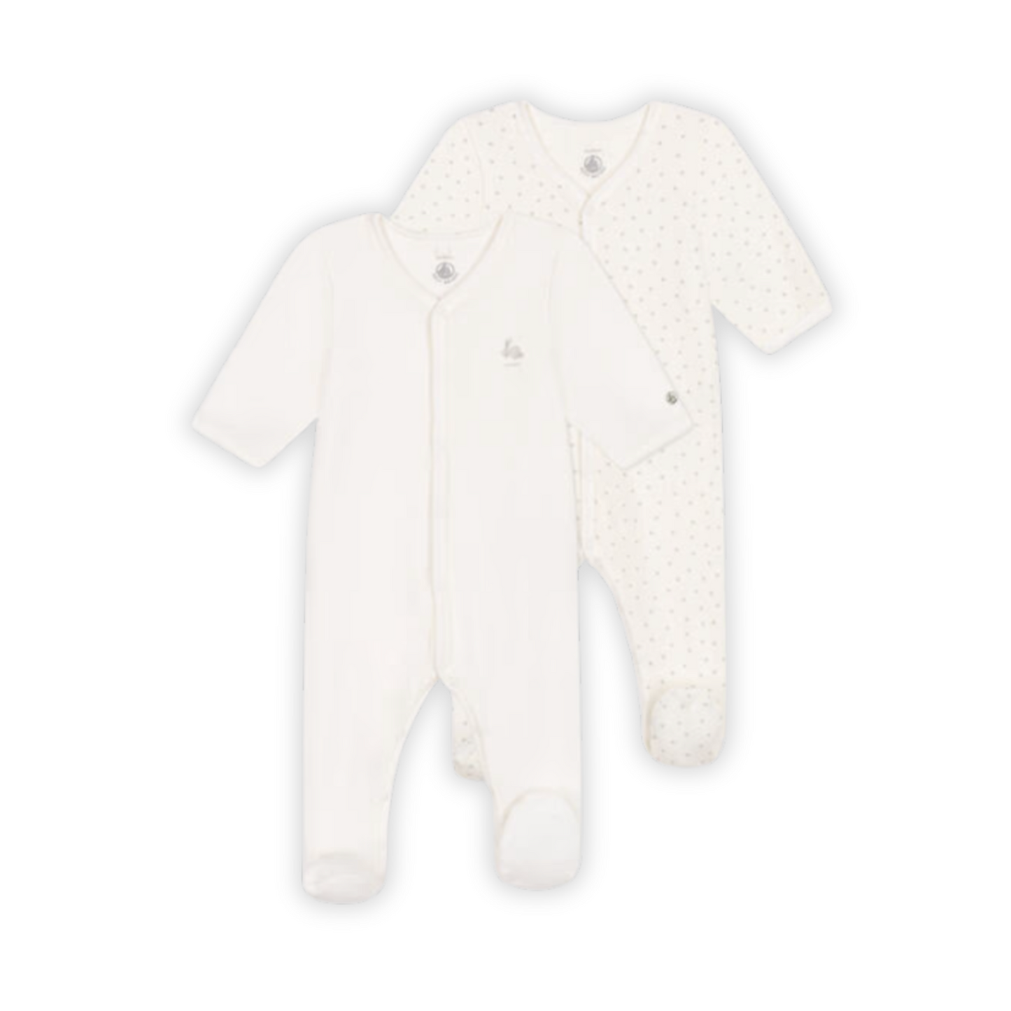Petit Bateau | 2-Pack Velour Baby Pajamas