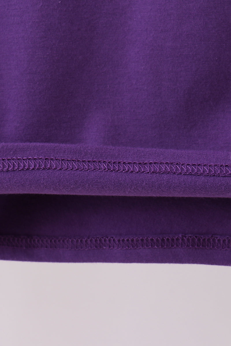 Premium Purple LSU 01 applique top