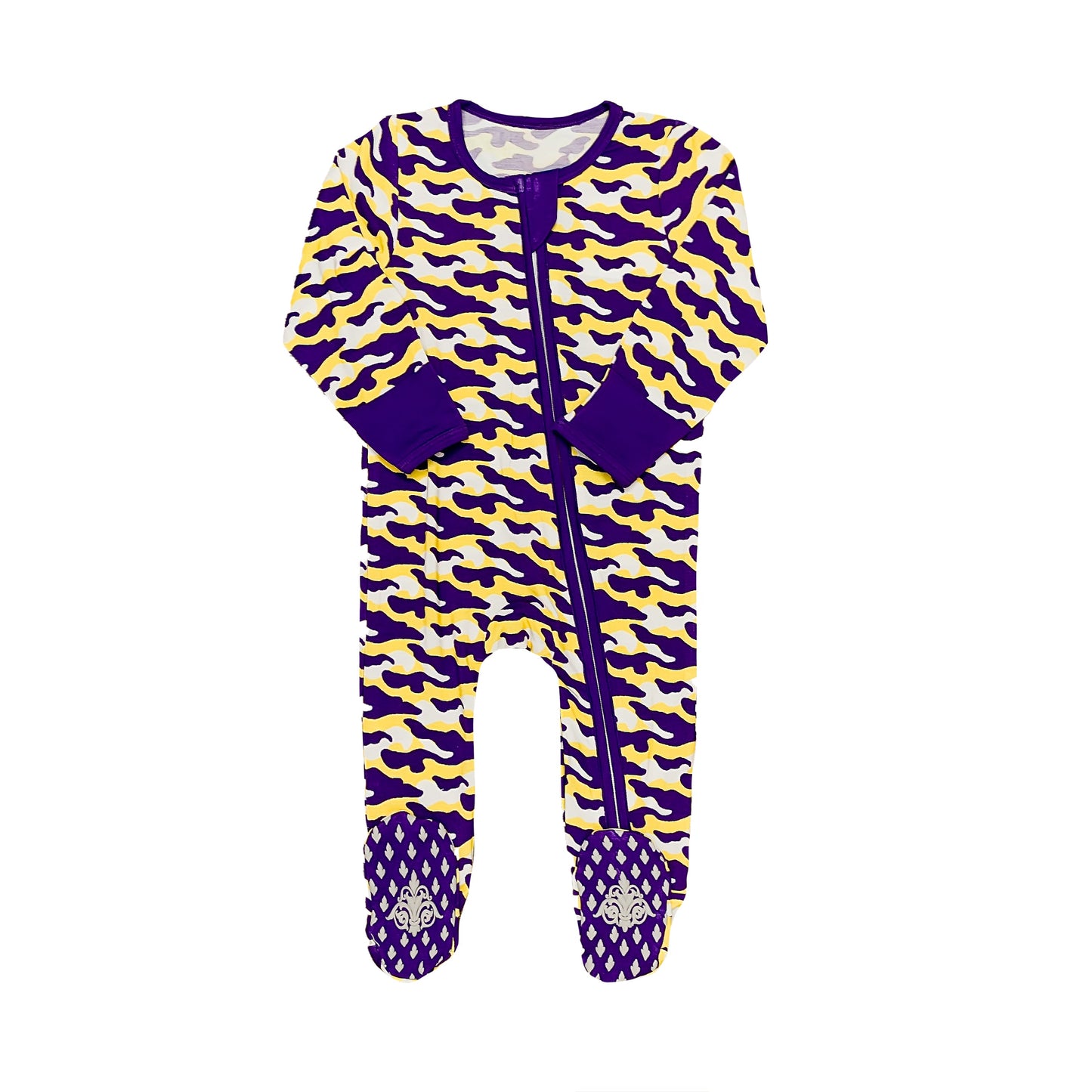 Purple and Yellow Camo Romper