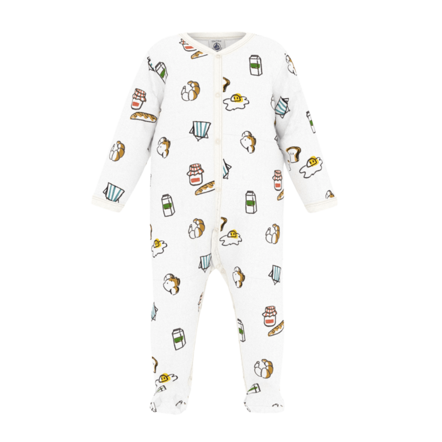 Petit Bateau - Breakfast Print Baby Romper