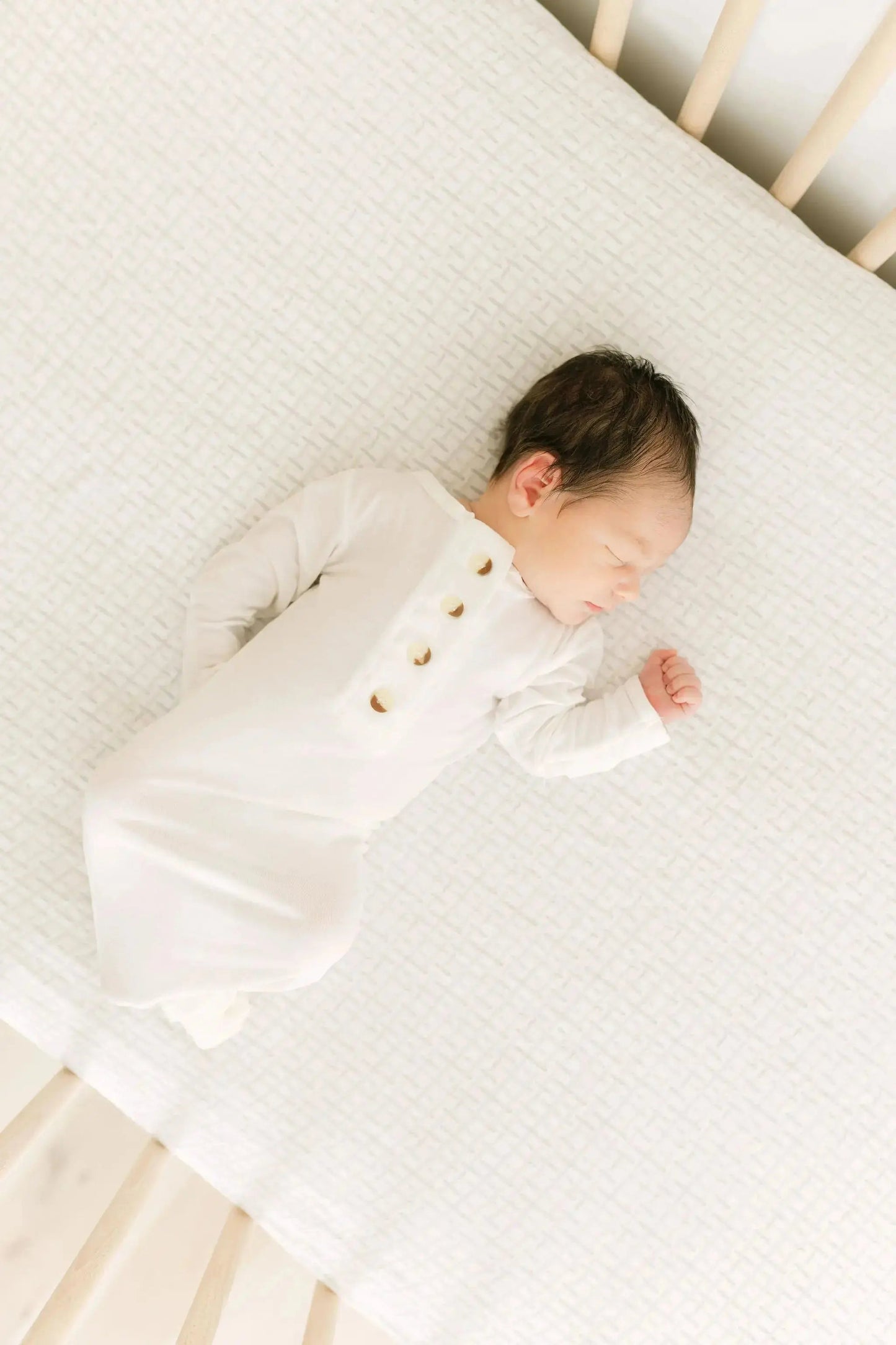 Knotted Baby Gown, Hat, Headband Set – Newborn Baby Girl Outfit - Dusty Rose