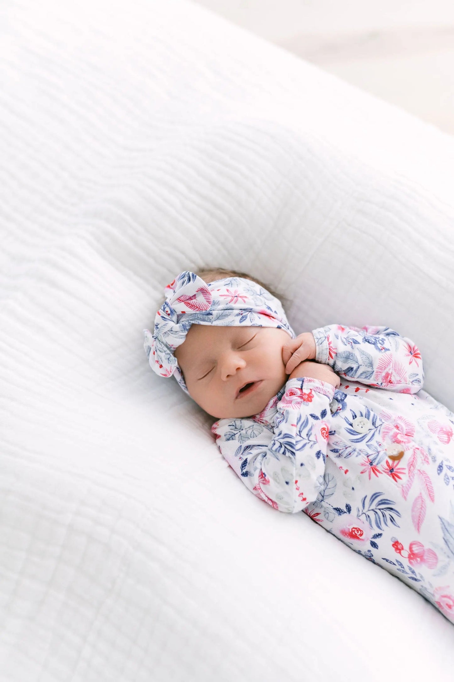 Stroller Society Newborn Gowns and Hat Set with Headband - Bloom