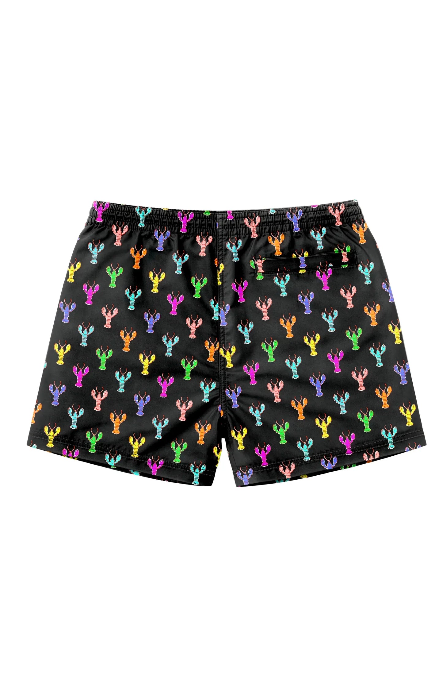 Boys Multicolor Crawfish & Lobster Print Board Shorts with UPF 50+ | Louisiana Kids Swimwear