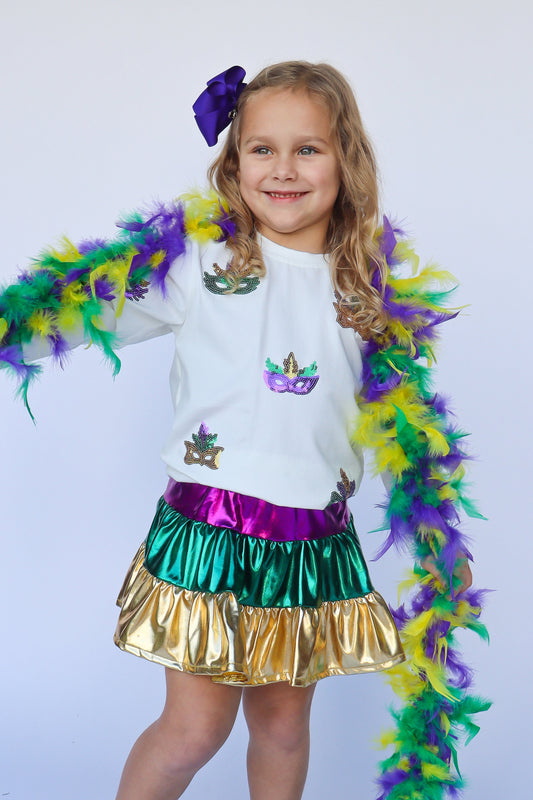 Multi Mask Sequin Long Sleeve