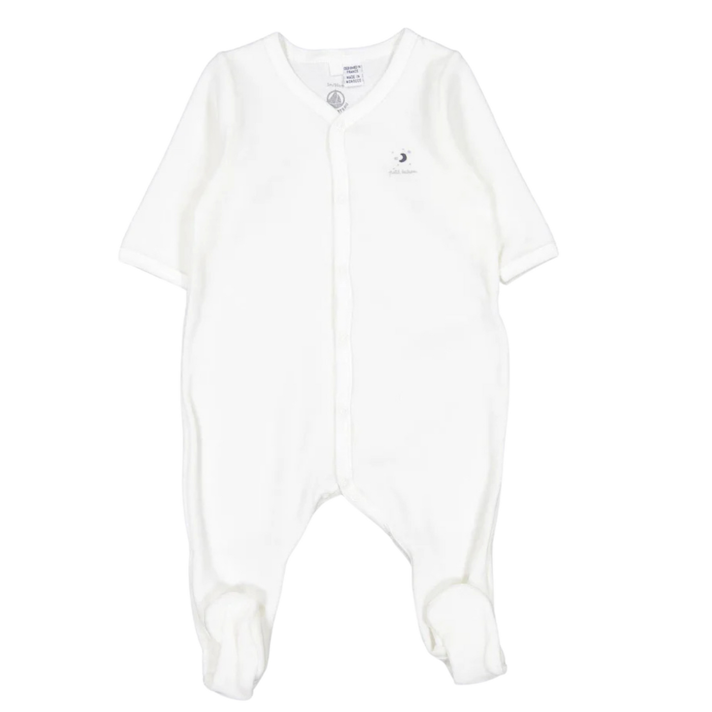 Petit Bateau Velour Footies x2