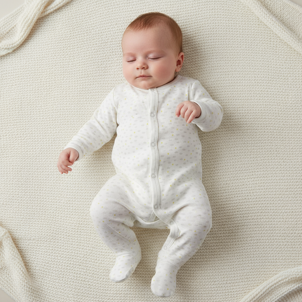 Petit Bateau Cloud Print Footie