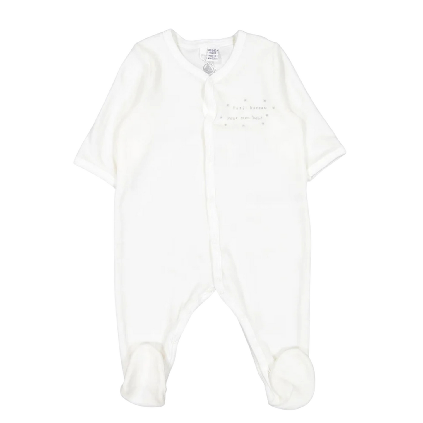 Petit Bateau Velour Footies x2