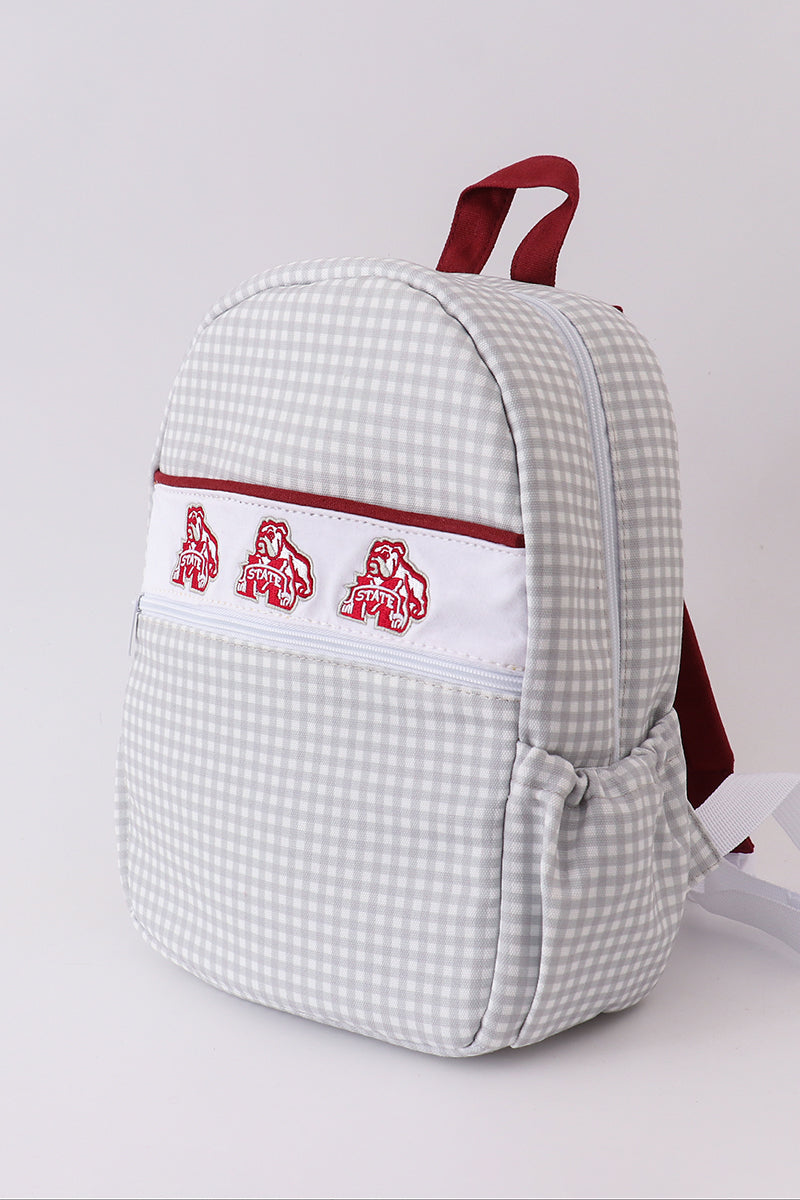 Mississippi state bulldogs embroidery boy backpack