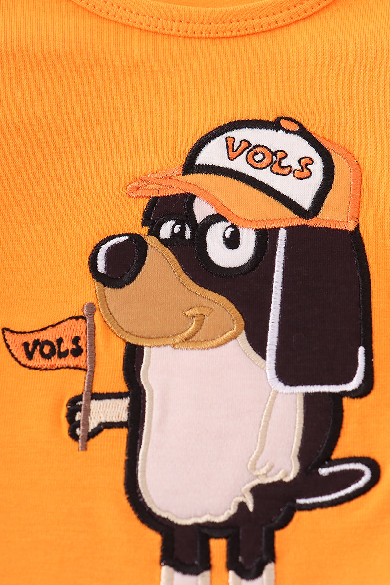 Orange Tennessee go vols applique bloomer set