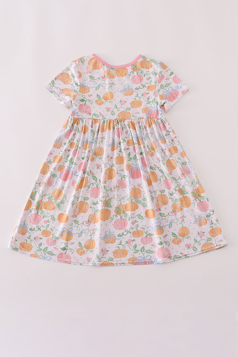 Pink pumpkin bamboo dress