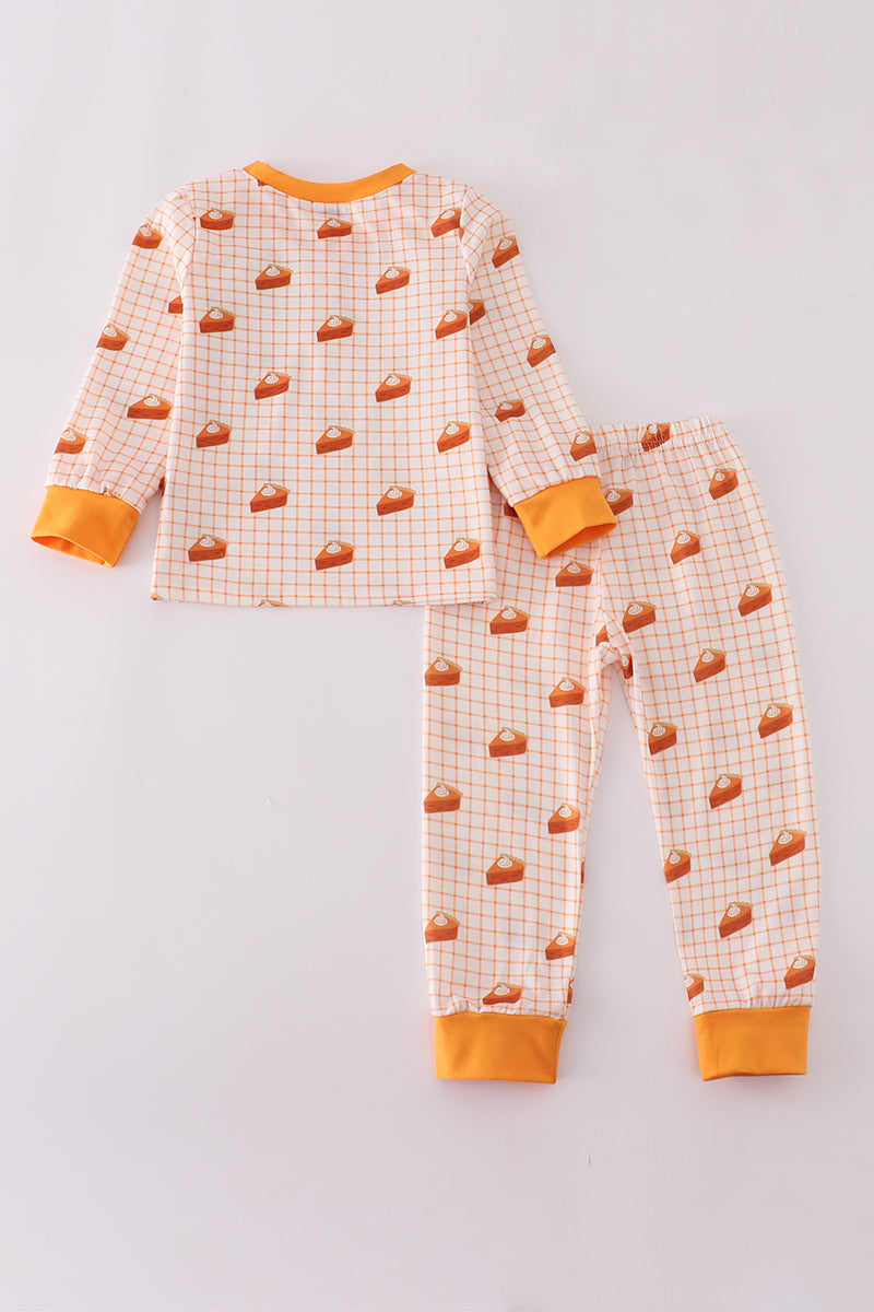 Cream sweet as pie print pajamas set