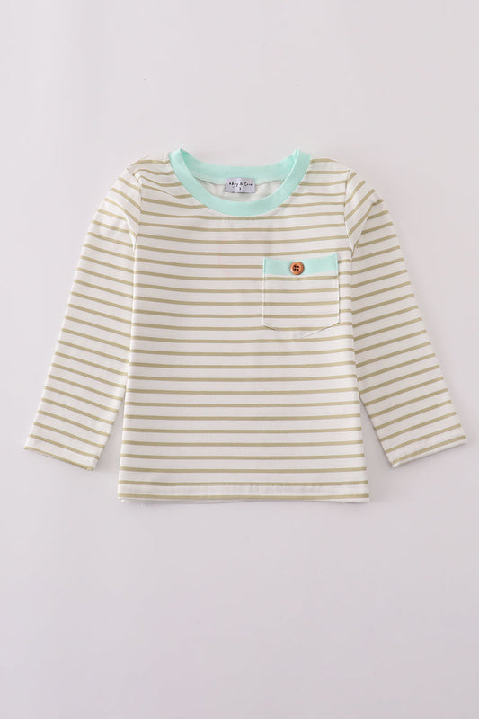 Khaki stripe top