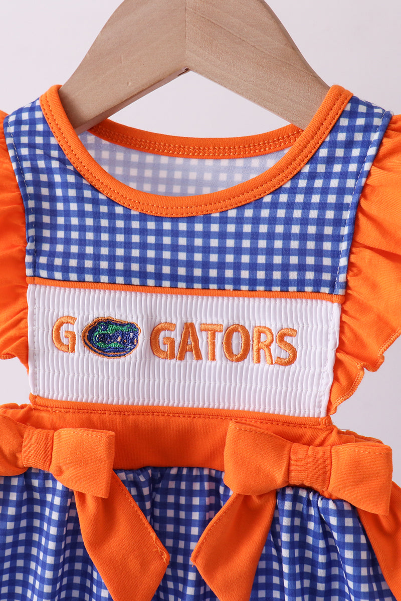 Florida Gators smocked ruffle bubble