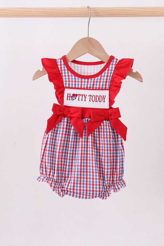 Ole Miss HOTTY TODDY smocked ruffle bubble