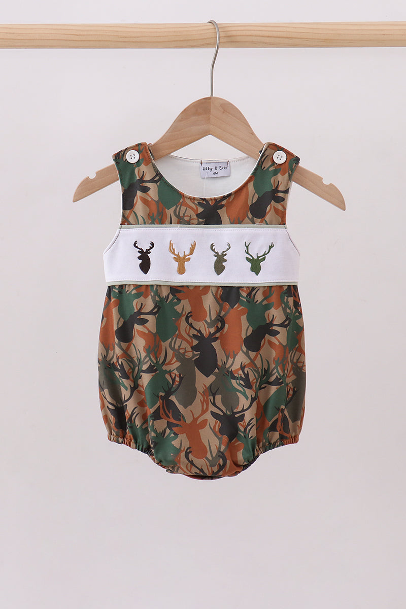 Camouflage deer antler embroidery bubble