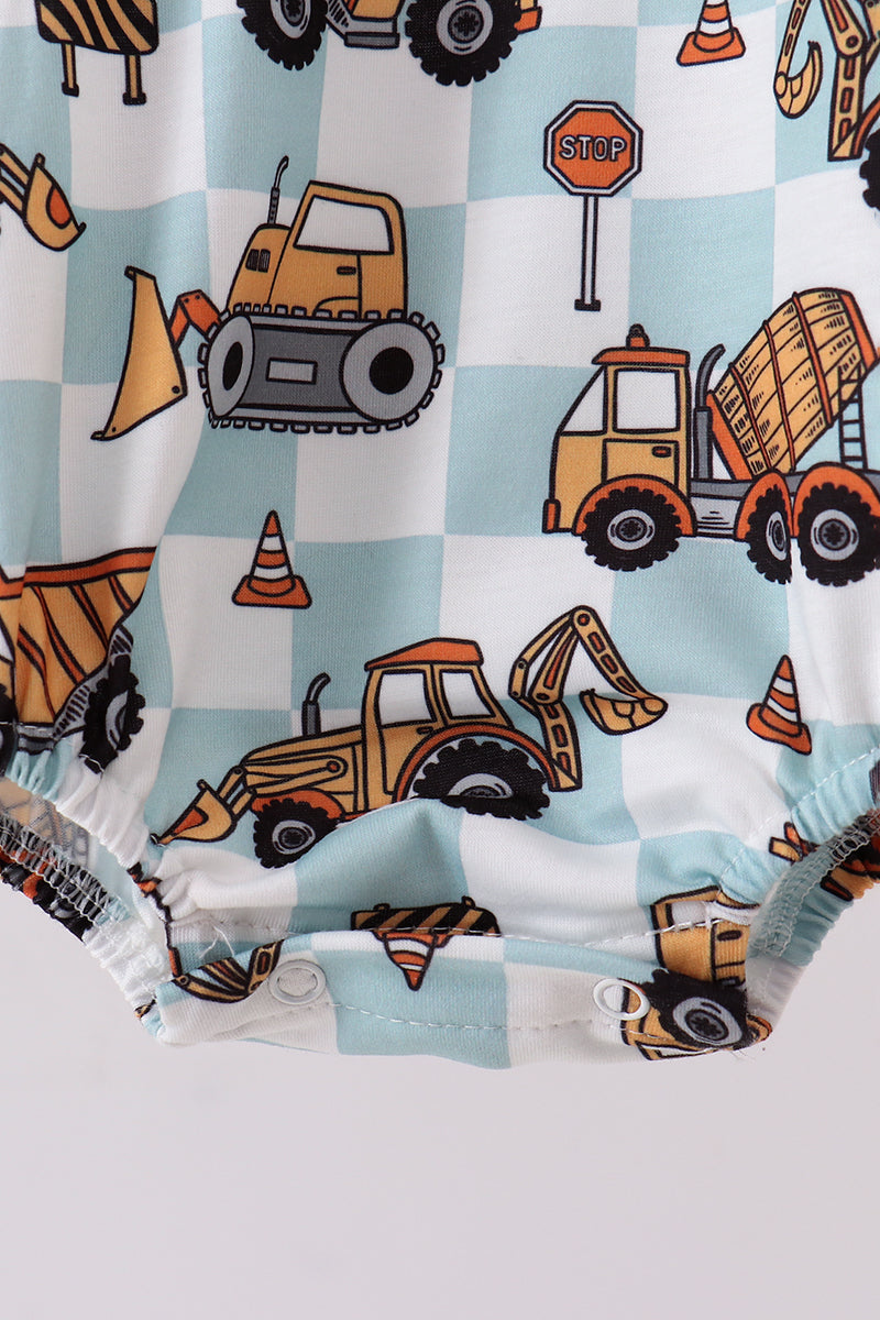 Construction vehicle embroidery bubble