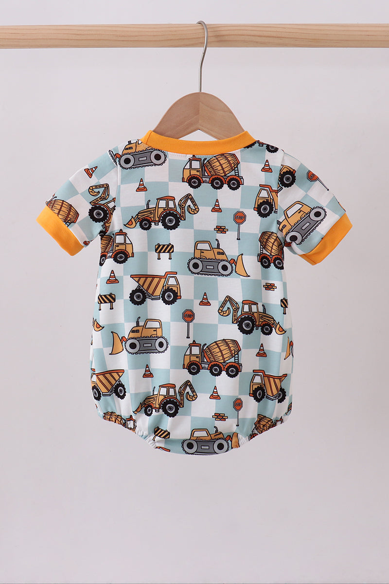 Construction vehicle embroidery bubble