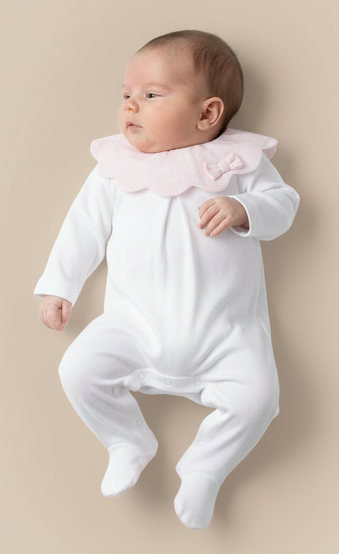 LUCY | White & Pink Gingham All-in-One