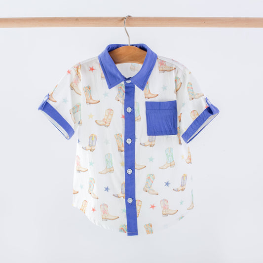 Giddy Up Short Sleeve Collared Shirt