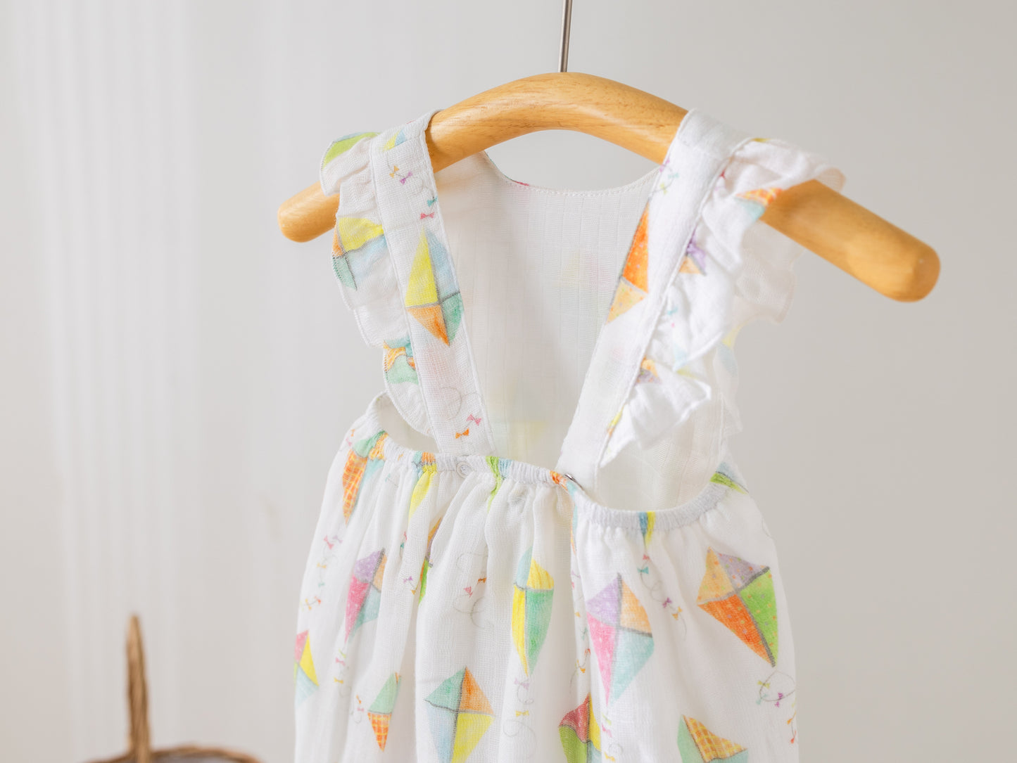 Reach for the Sky Organic Muslin Bubble Romper