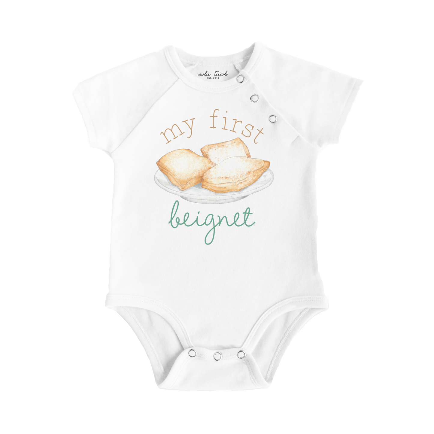 My First Beignet Organic Cotton Baby Onesie